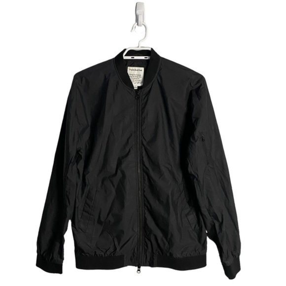 Frank And Oak Men's Black Lightweight Classic Bomber Jacket - Picture 1 of 11